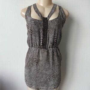 By Corpus Sleeveless Animal Reptile Print Mini Dress Size Small